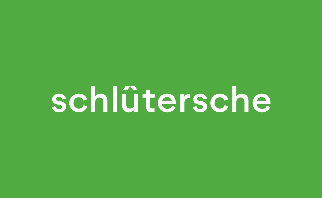 Schlütersche Logo auf grünem Fond