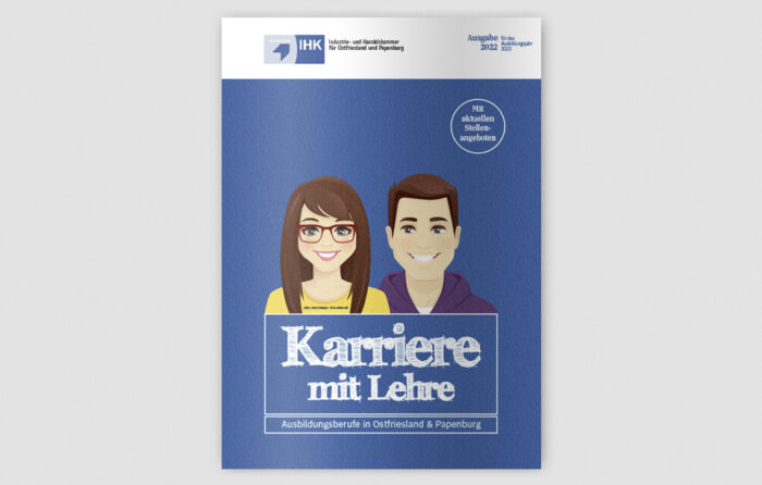 In der aktuellen Ausgabe von „Karriere mit Lehre“ stellt die Industrie- und Handelskammer für Ostfriesland & Papenburg rund 150 Ausbildungsberufe vor. Hinzu kommen viele nützliche Tipps rund um die Themen Bewerbung und Qualifizierung.