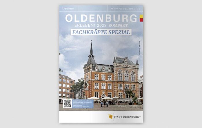 Fachkräfte-Initiative und dem Welcome Center für Neubürger – Odenburg wird nicht müde, seine guten Arbeits- und Lebensbedingungen stetig zu verbessern und offeriert Fachkräften viele Möglichkeiten. Auch beim Thema Nachhaltigkeit verfolgt die Huntestadt ehrgeizige Ziele. Unsere neue Standortpublikation Oldenburg erleben! 2023 KOMPAKT FACHKRÄFTE SPEZIAL bietet nützliche Informationen im praktischen Pocketformat.